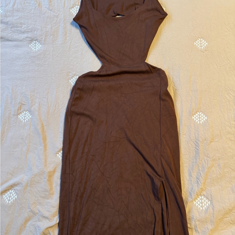 Lulu's Brown Backless Dress